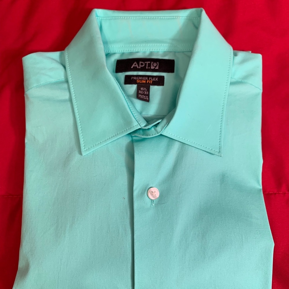Sea foam green slim fit Dress Shirt